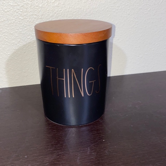 Rae Dunn Bath New Rae Dunn Ceramic Things Canister With Wood Lid